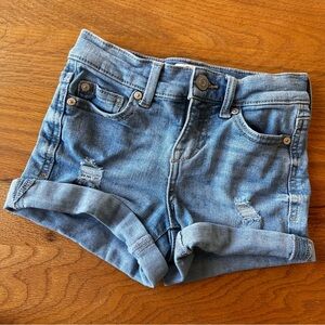 Revery distressed rollover Denim Jean Shorts kids size 7